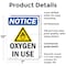 Signmission Oxygen In Use, 7 in W x Rectangle, Plastic OS-2PACK-NS-P-710-V-17098 - alternate 3